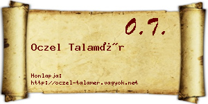 Oczel Talamér névjegykártya